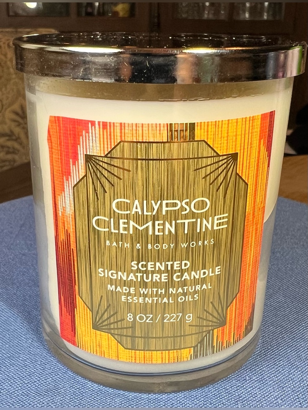 Bath & Body Works Calypso Clementine Candle - White, Orange, Yellow 8 oz